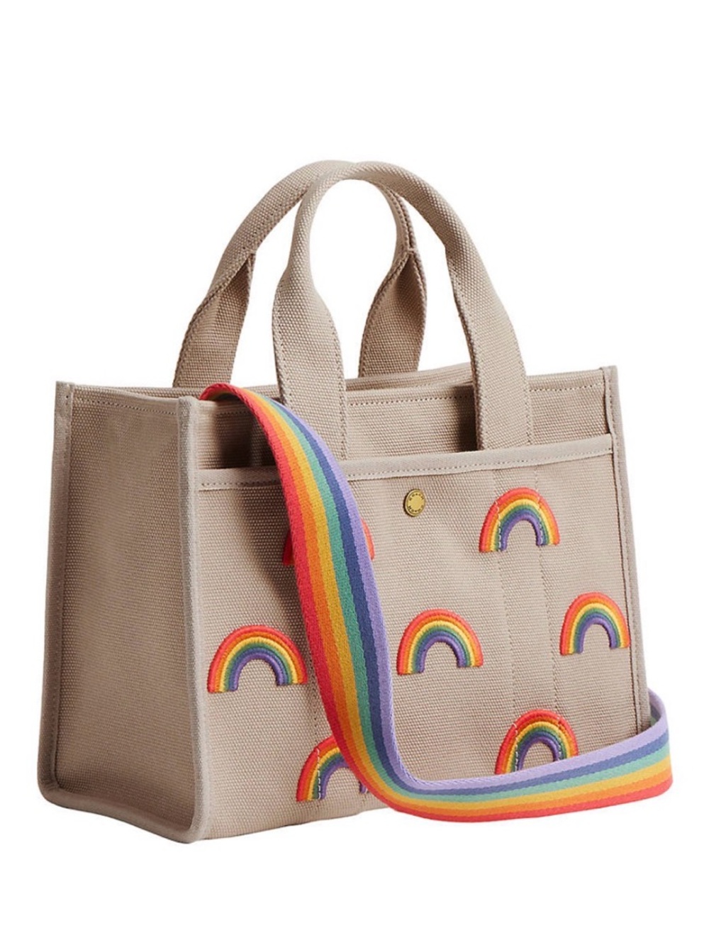 Coach Rainbow Embroidered Cargo Tote 26 - NWT - Picture 3 of 6